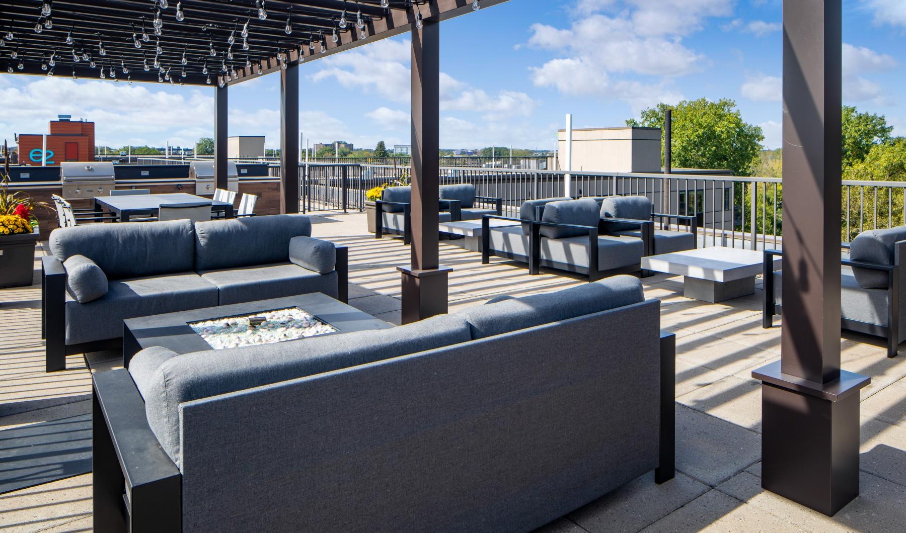 The essence of exceptional living a patio with a couch and chairs